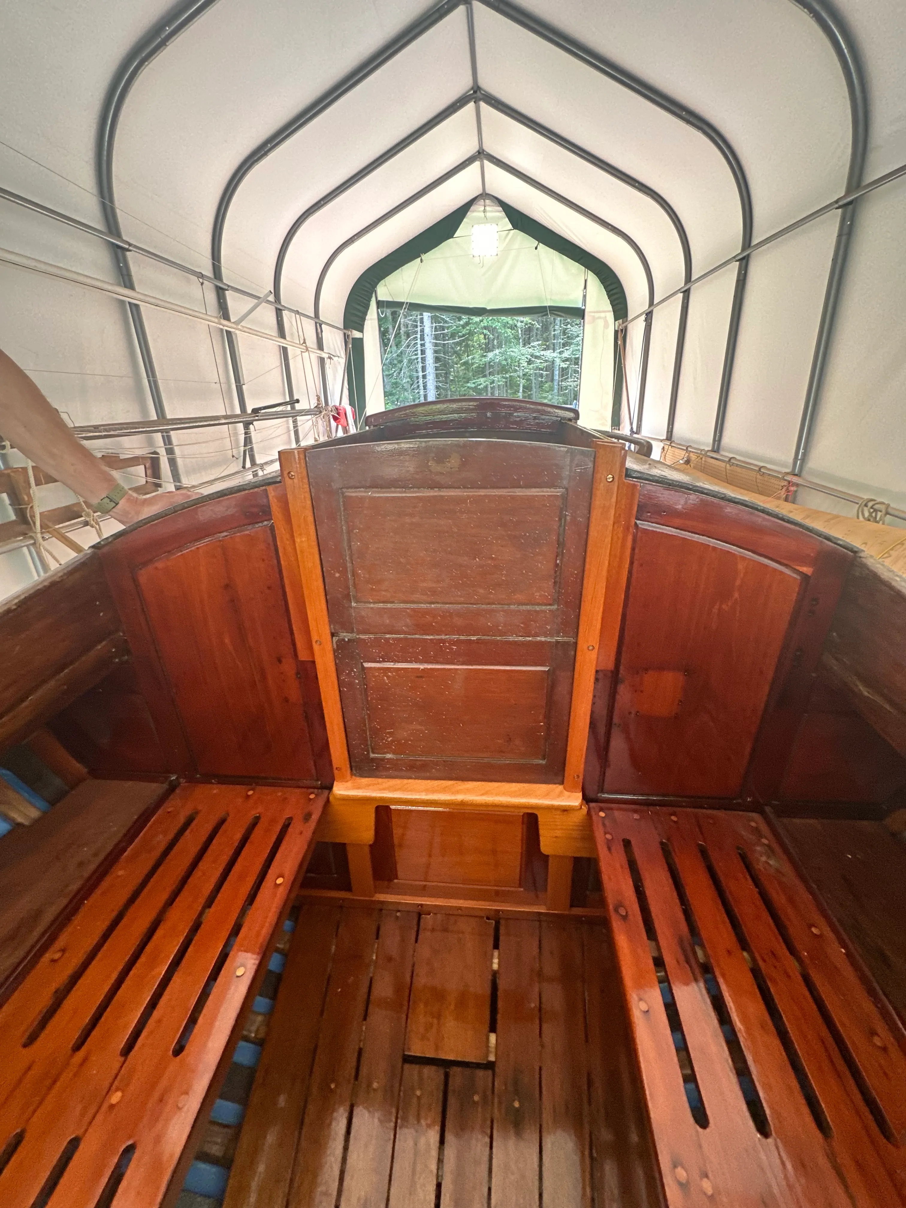 View aft through companionway