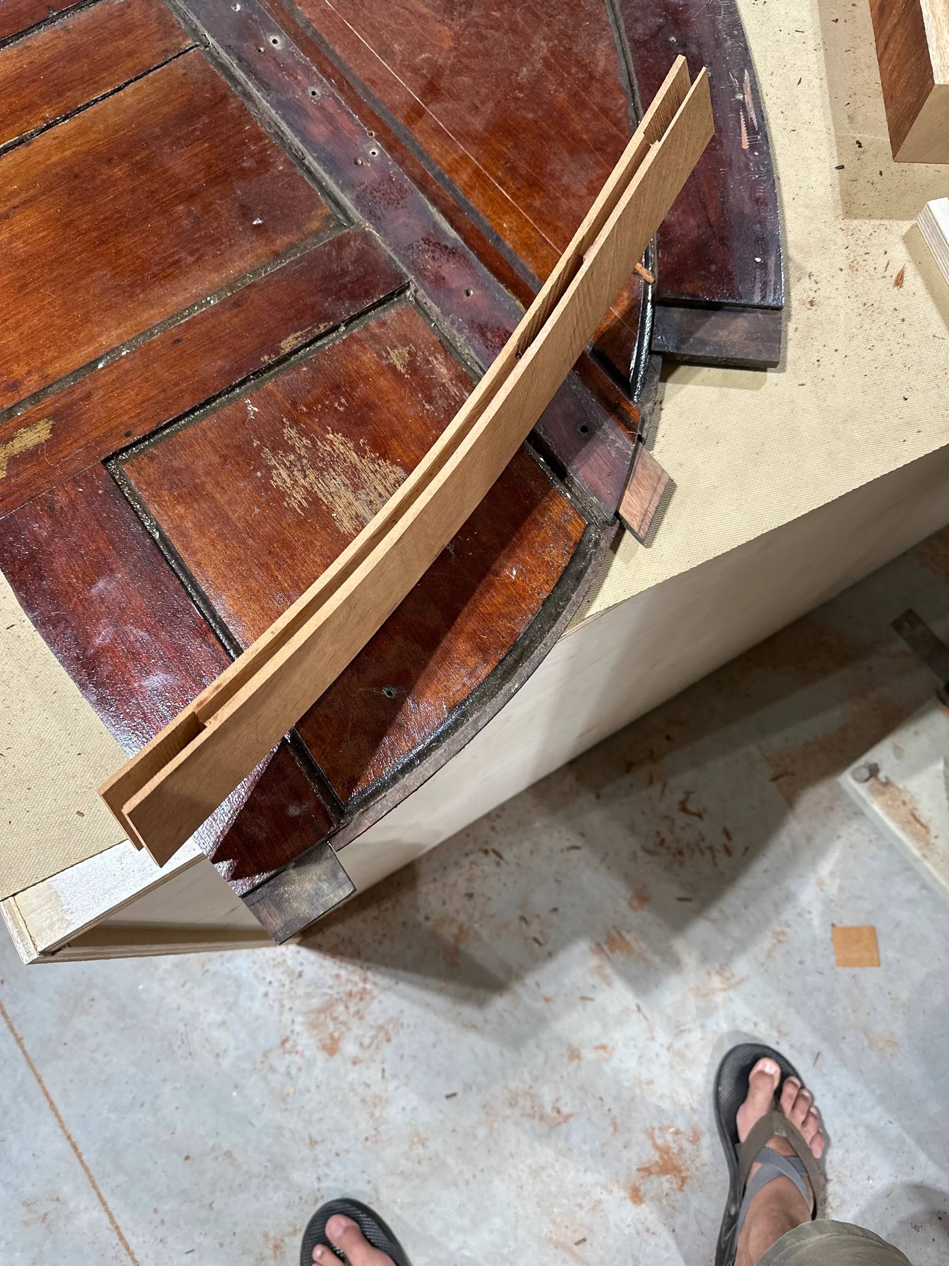 Fitting new piece to bulkhead