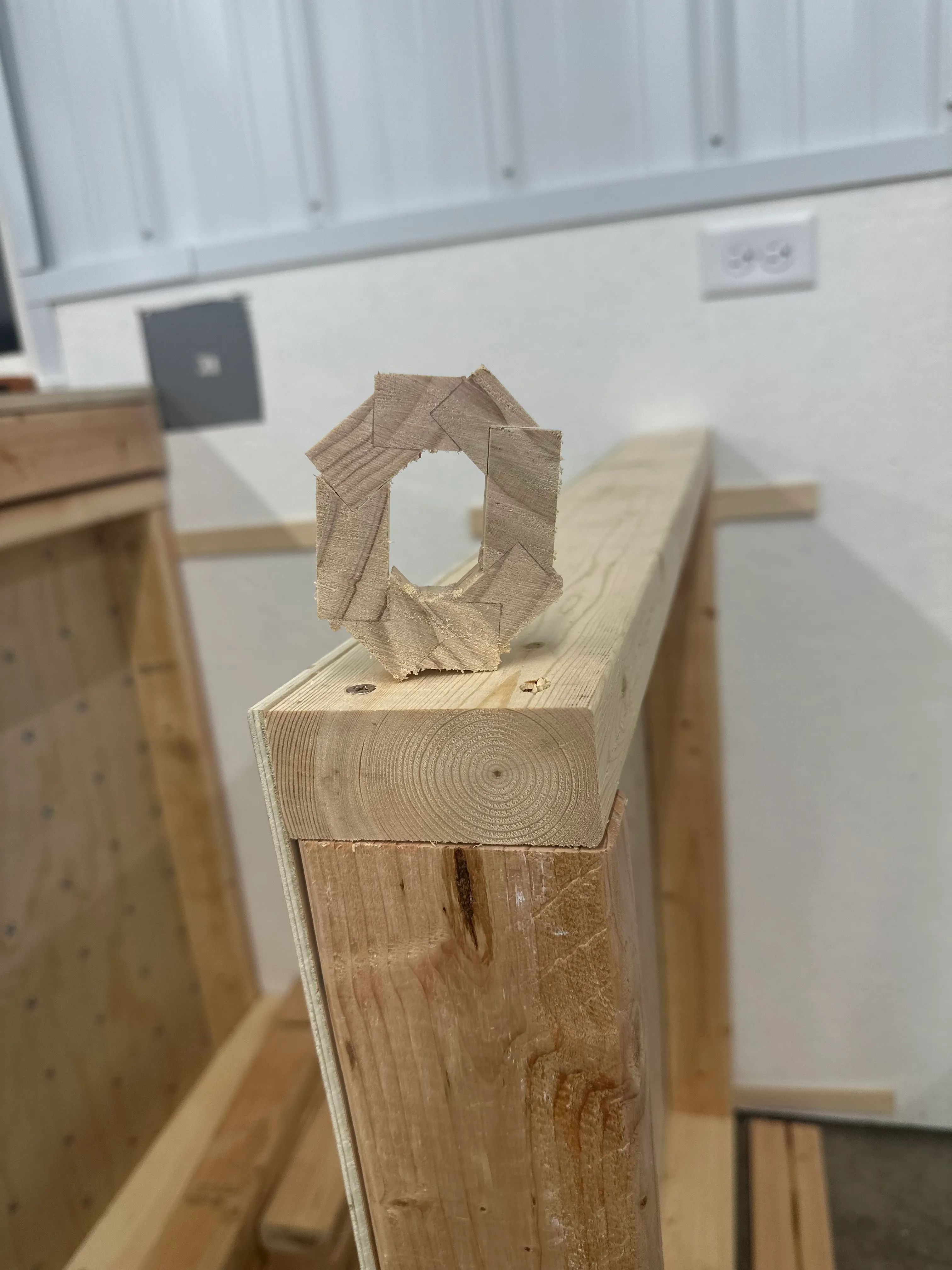 Cut-off from the tip end of the test section showing tight glue lines