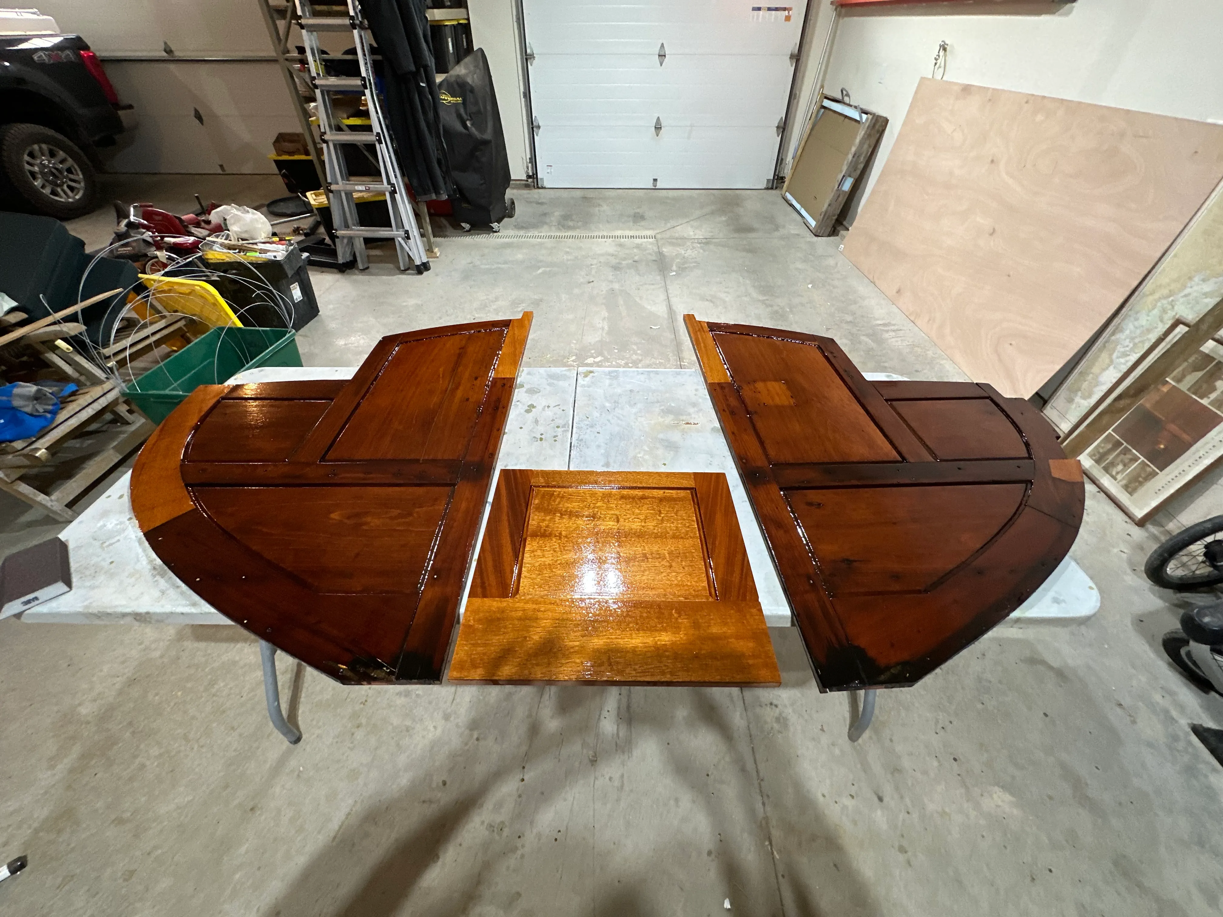 Bulkhead halves fully varnished