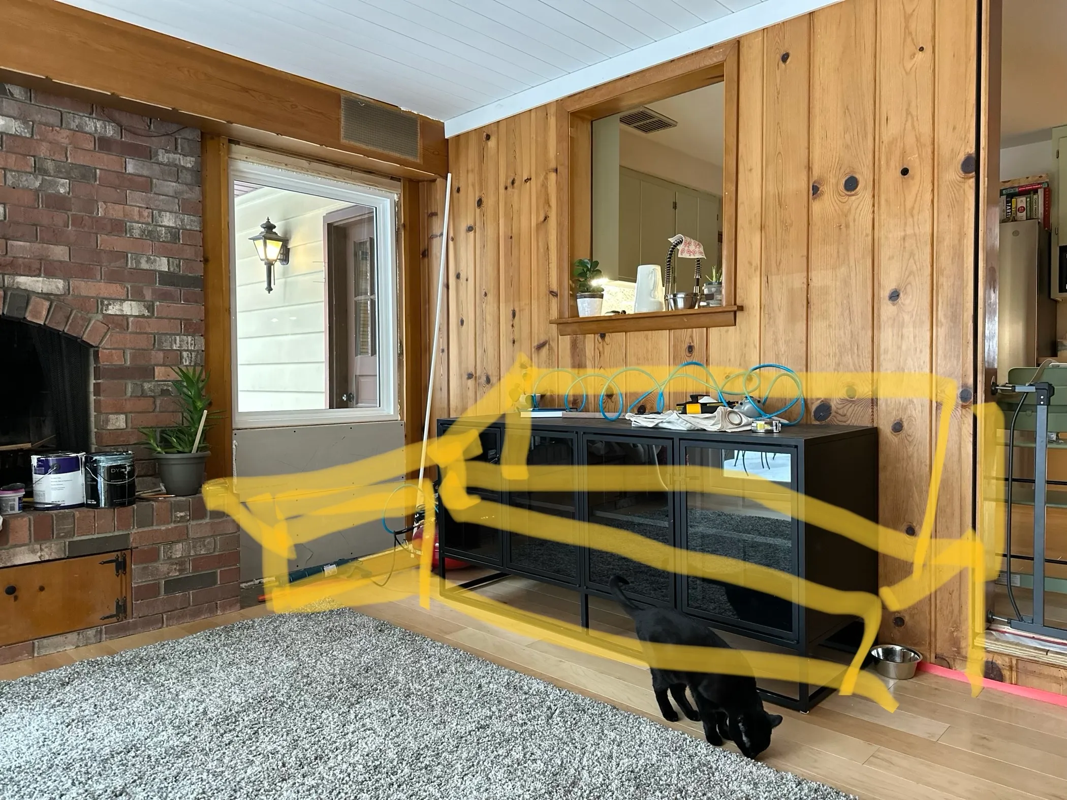 Hand sketch of cherry bench concept